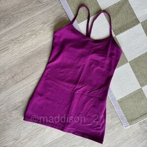 Lululemon Power Y Tank Chilled Grape Magenta Purple Size 6